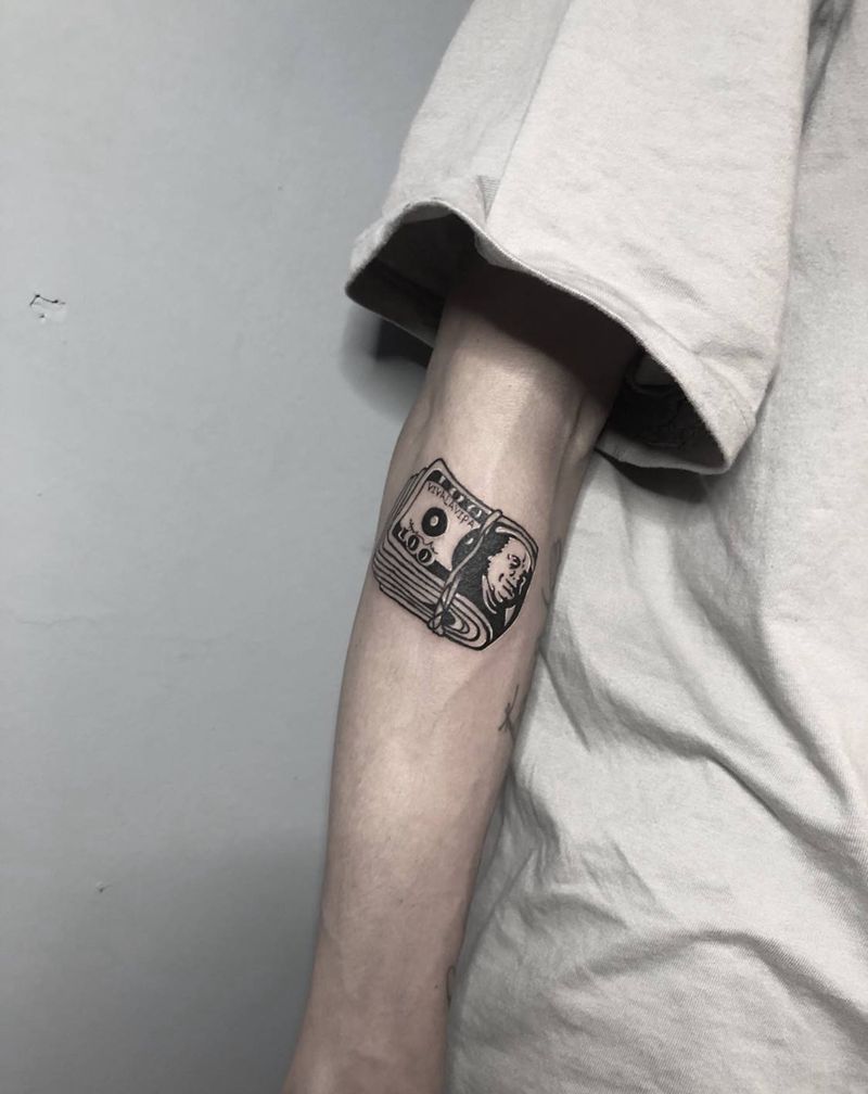 英镑纹身图片_New School纹身图案