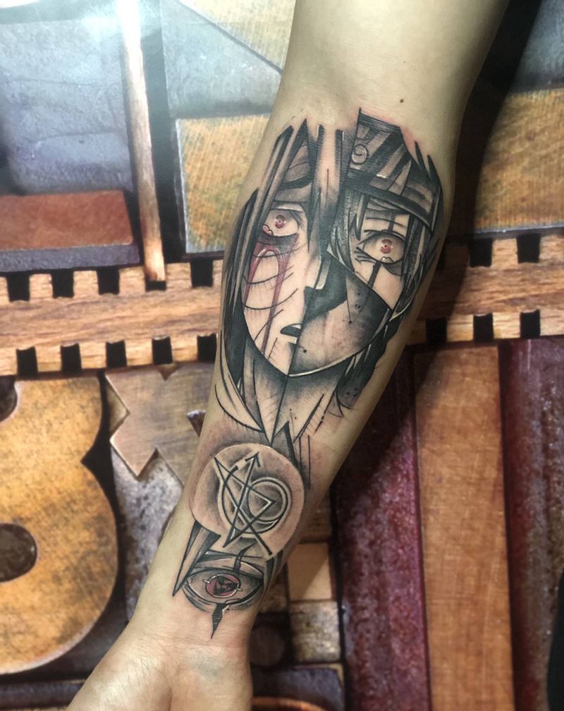 火影纹身图片_手臂手部纹身图案