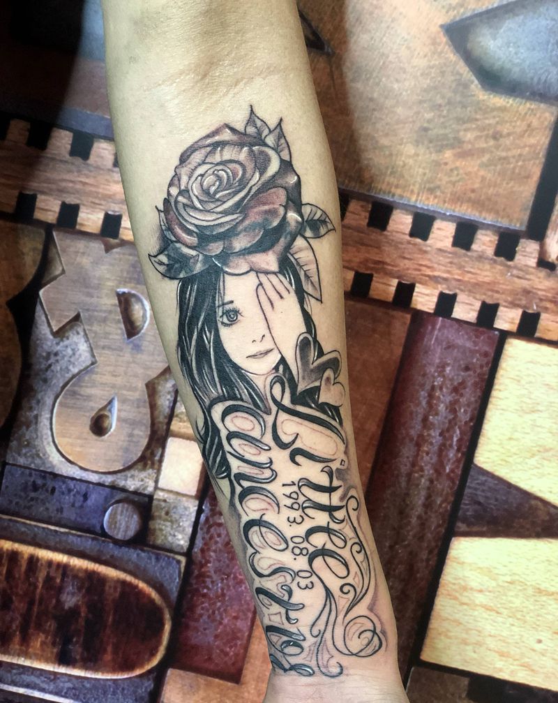 原创作品纹身图片_花体字纹身图案