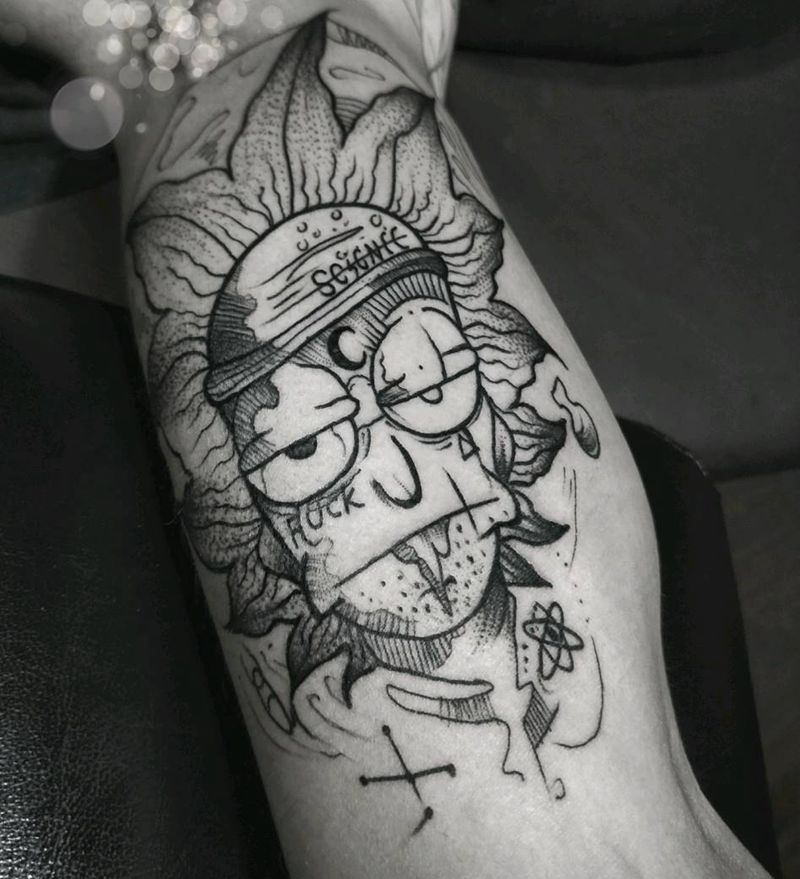 rick纹身图片_点刺纹身图案