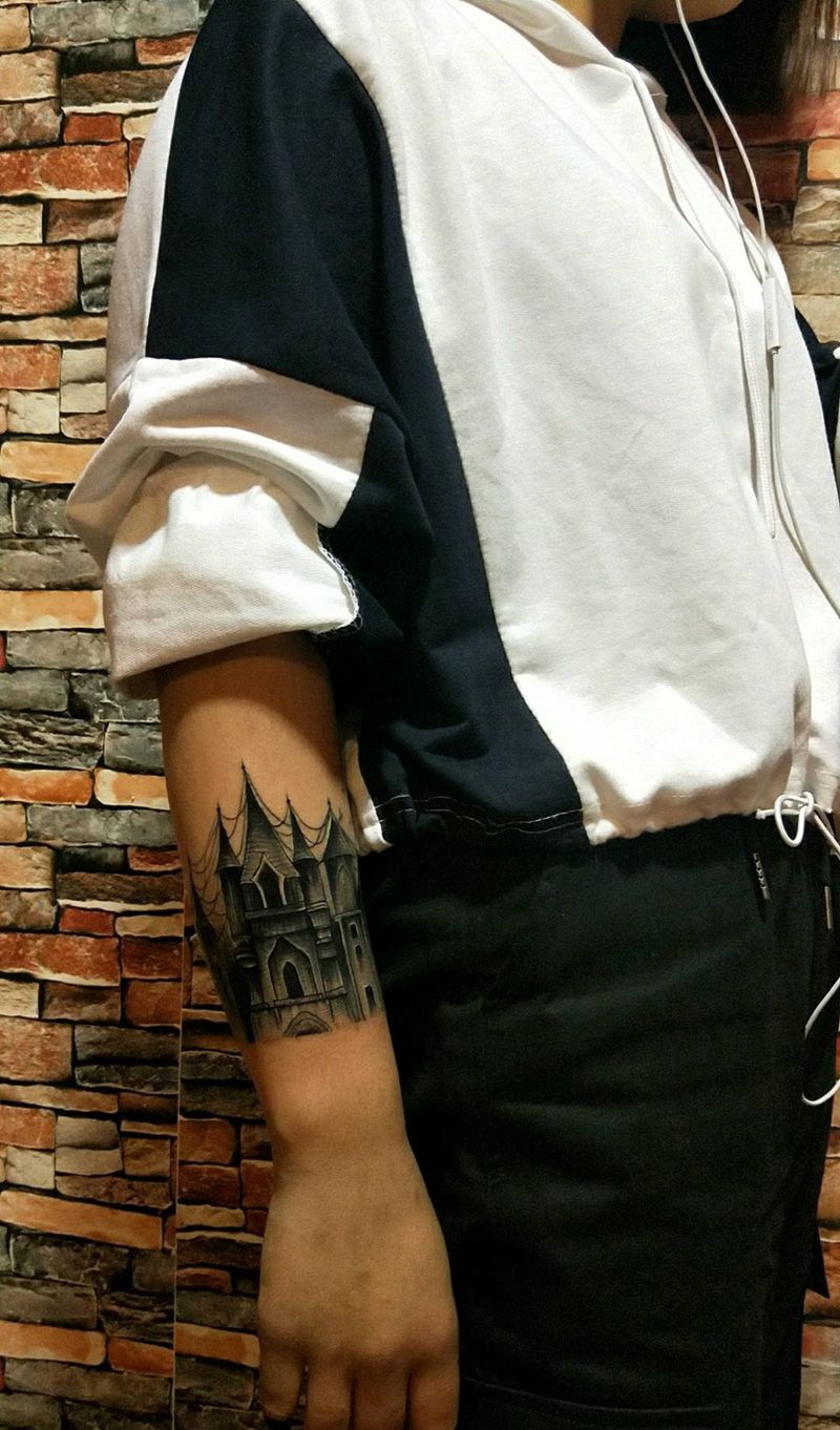 城堡  （遮盖）纹身图片