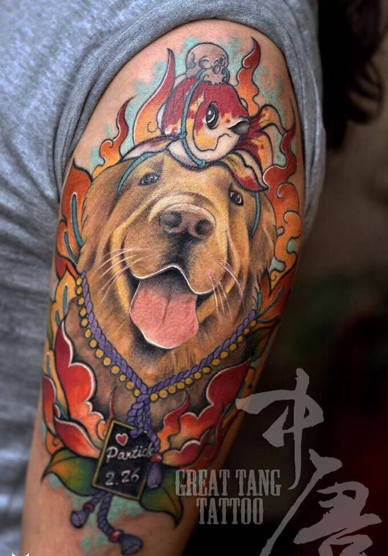 宠物狗狗纹身图片
