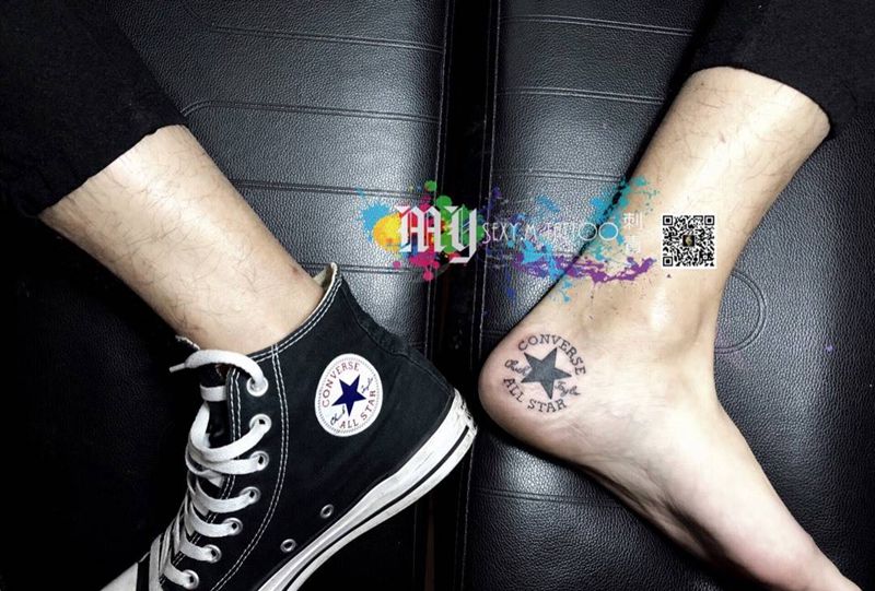 品牌标志纹身图片_脚部纹身图案