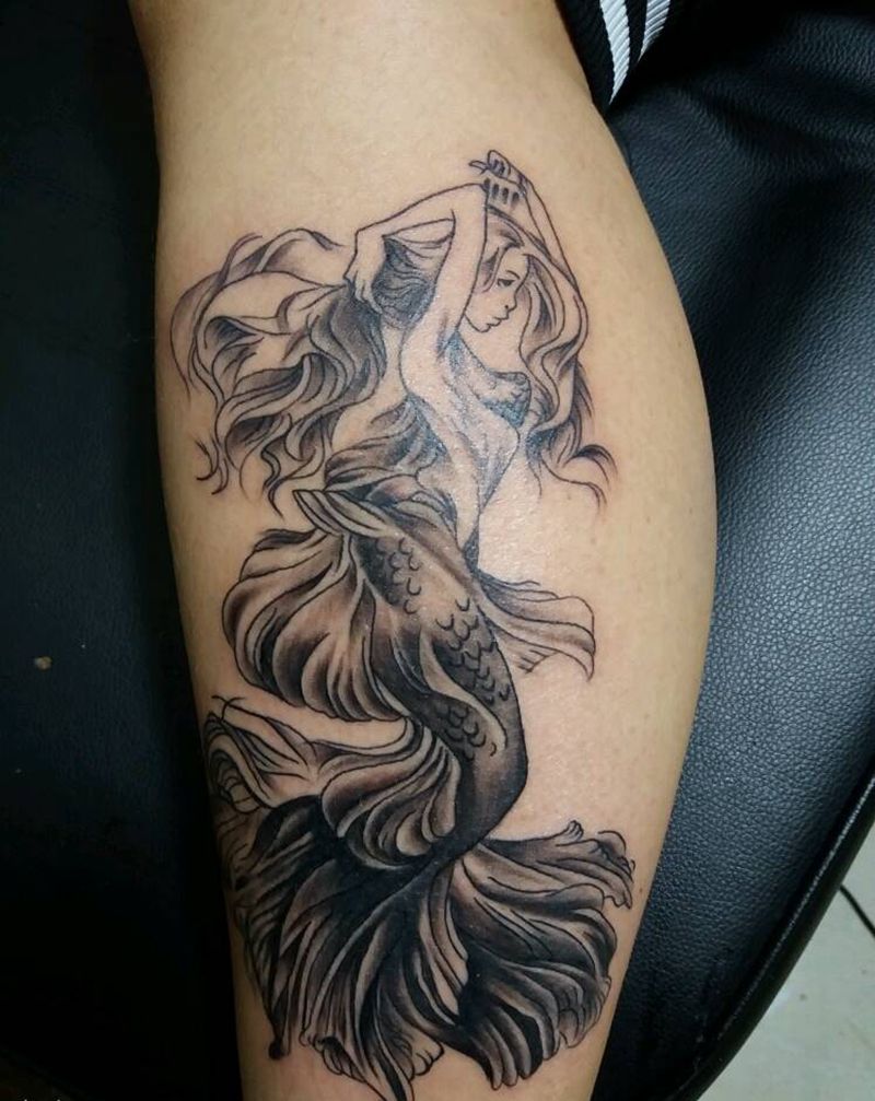 美人鱼纹身图片