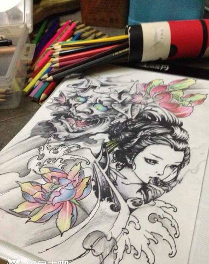 小画了一下 期待上身纹身图片