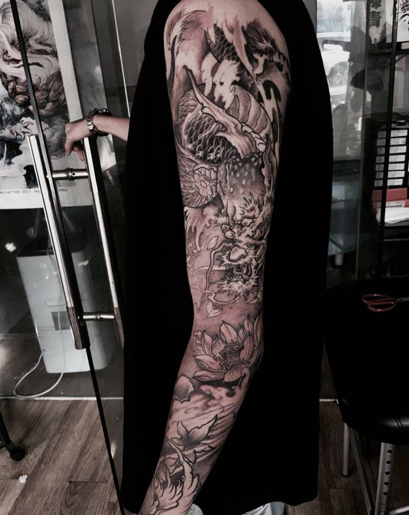 花臂修改纹身图片