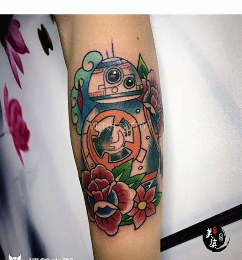 school .BB-8纹身图片_手臂Old School纹身图案
