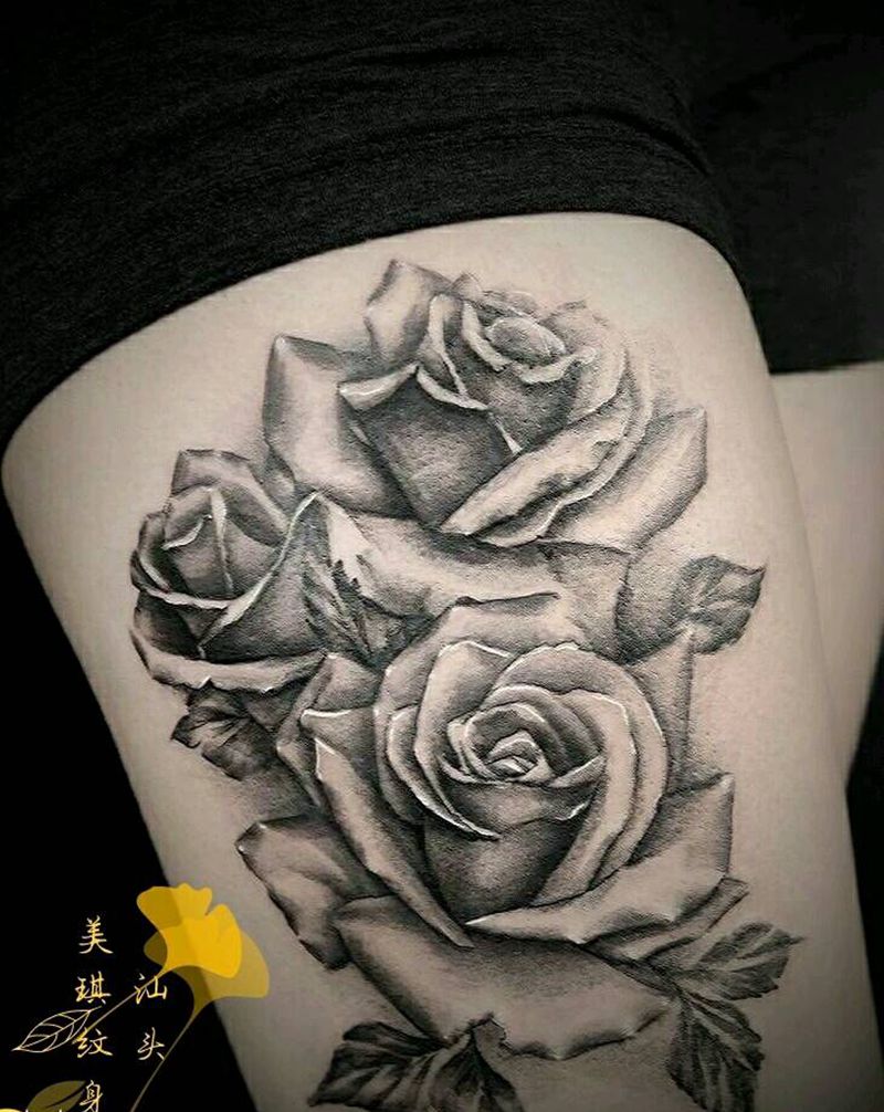 玫瑰纹身图片
