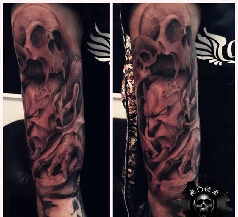 骷髅纹身图片