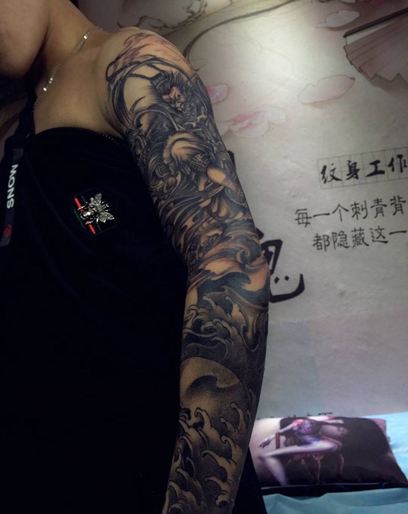 传统·花臂纹身图片