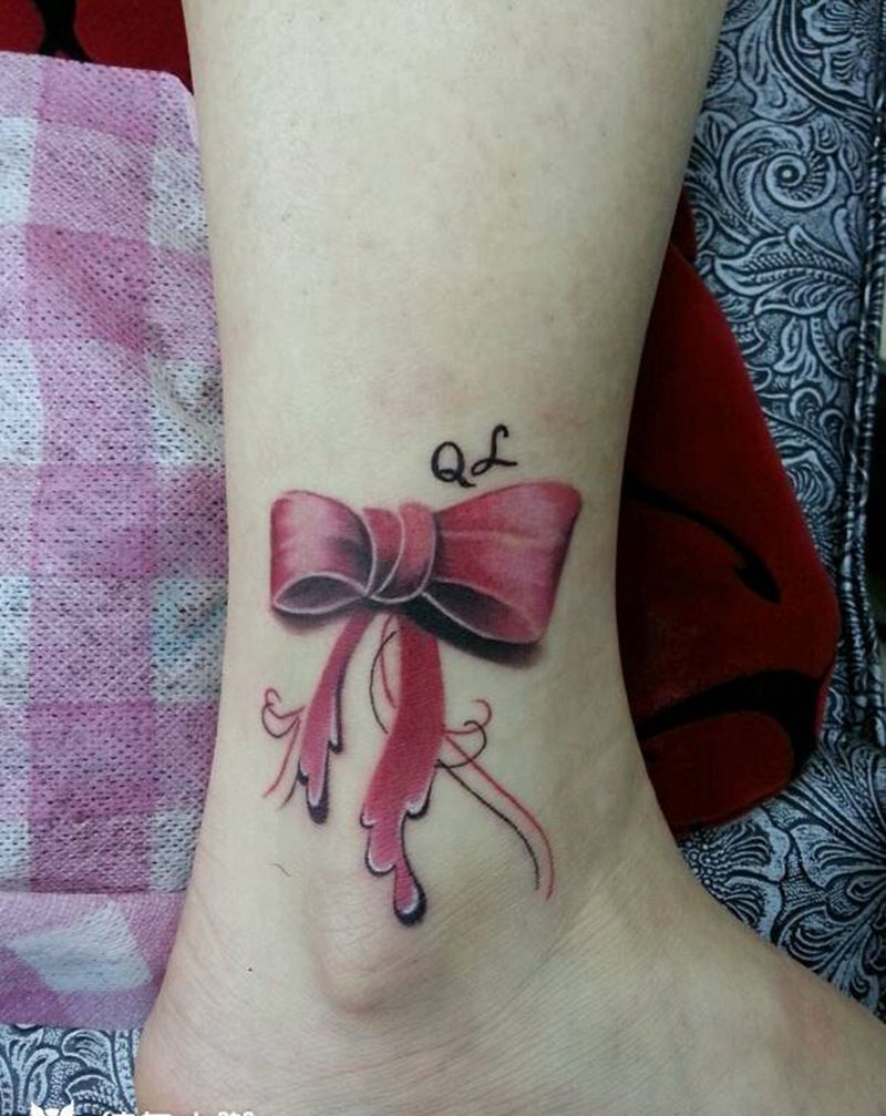 蝴蝶结纹身图片