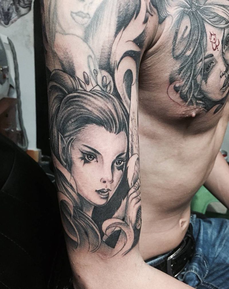 欧美纹身图片_成品欧美人物纹身图案