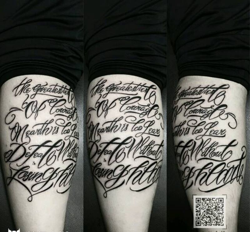 手写字纹身图片