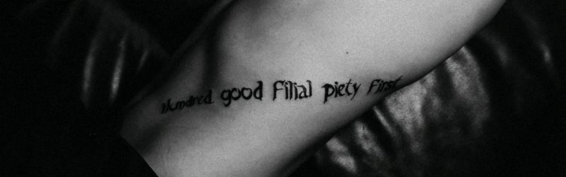 英文纹身图片_腰部纹身图案