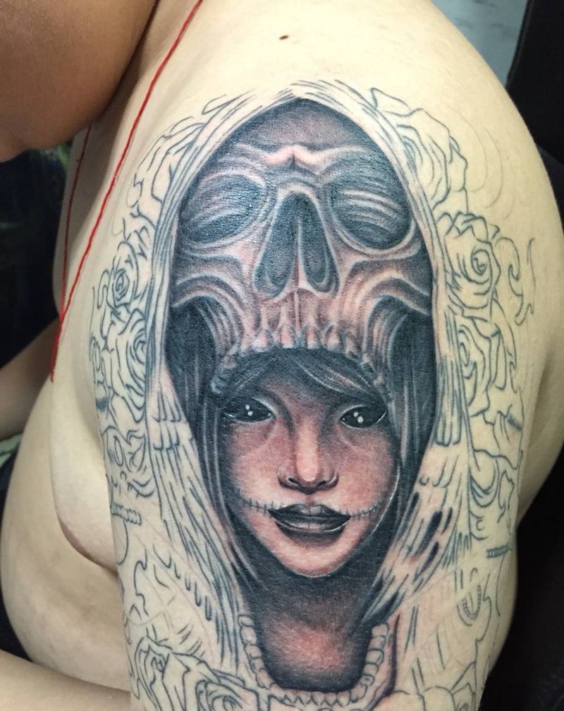 未完纹身图片_成品手臂欧美纹身图案