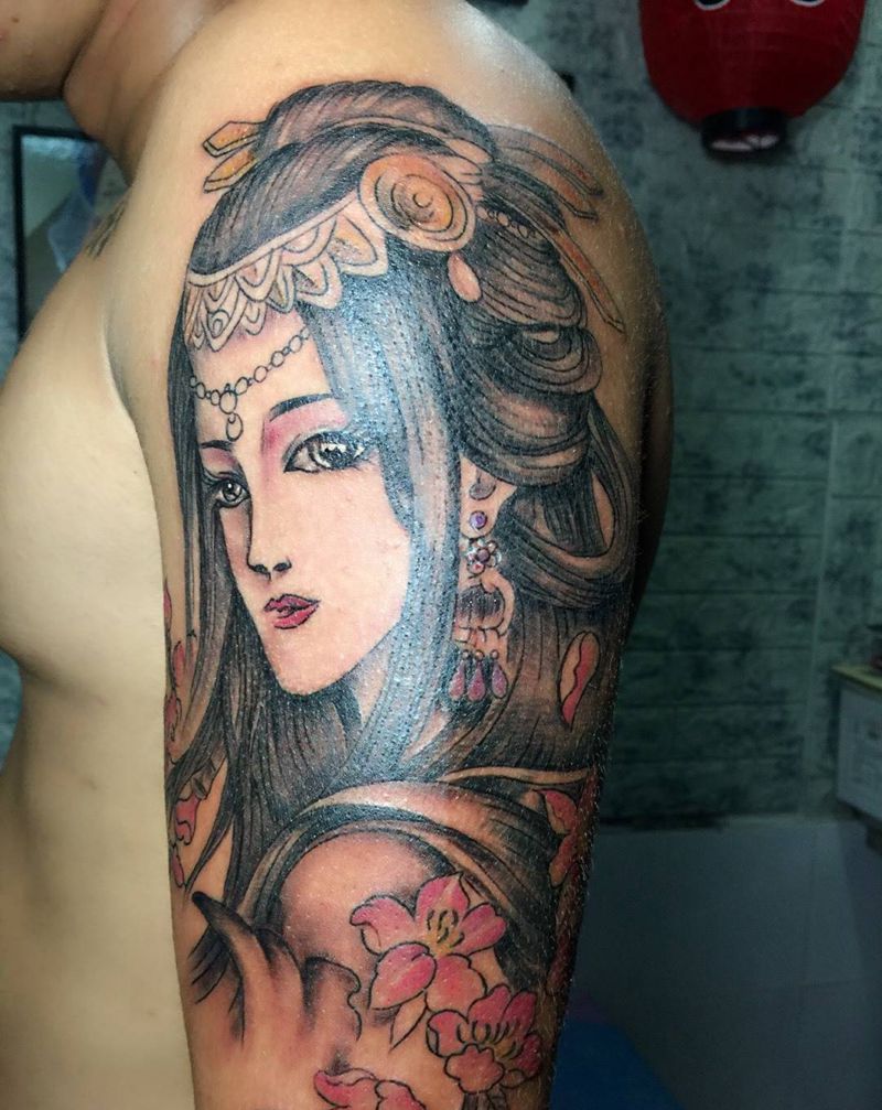 艺妓纹身图片