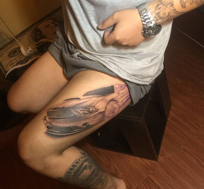 野马纹身图片_腿部欧美写实原创静物成品手部背部汕头纹身图案