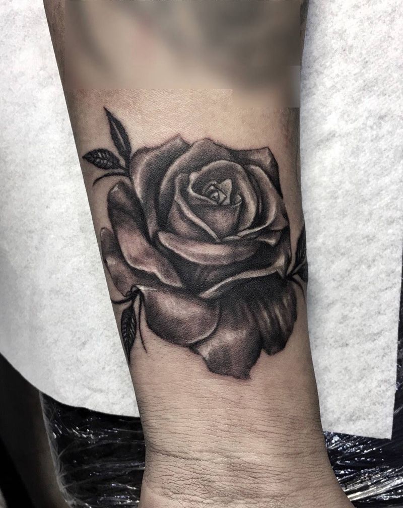 玫瑰花纹身图片