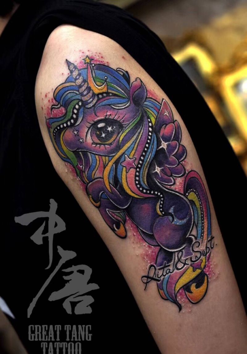 独角兽纹身图片