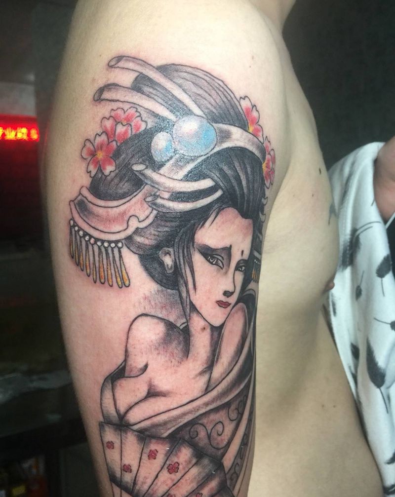 艺妓纹身图片