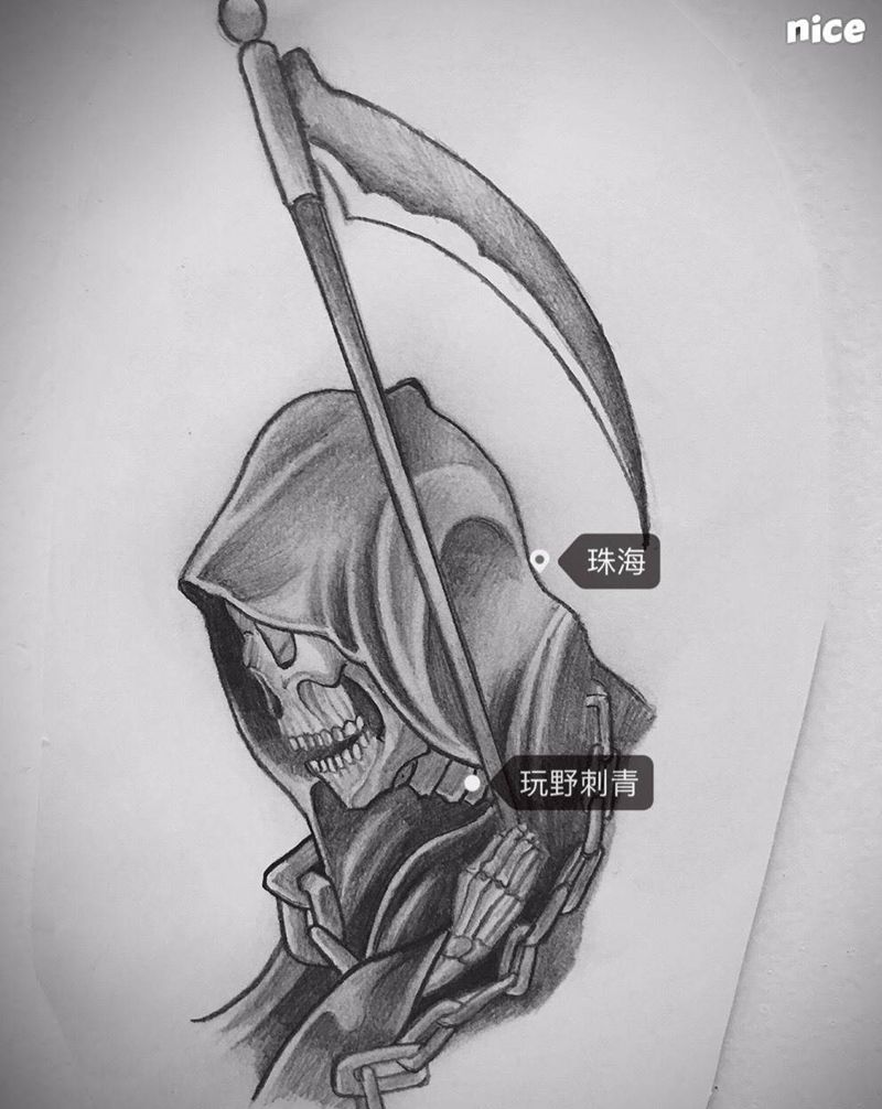死神纹身图片
