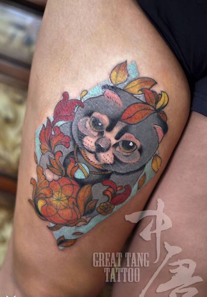 猫纹身图片