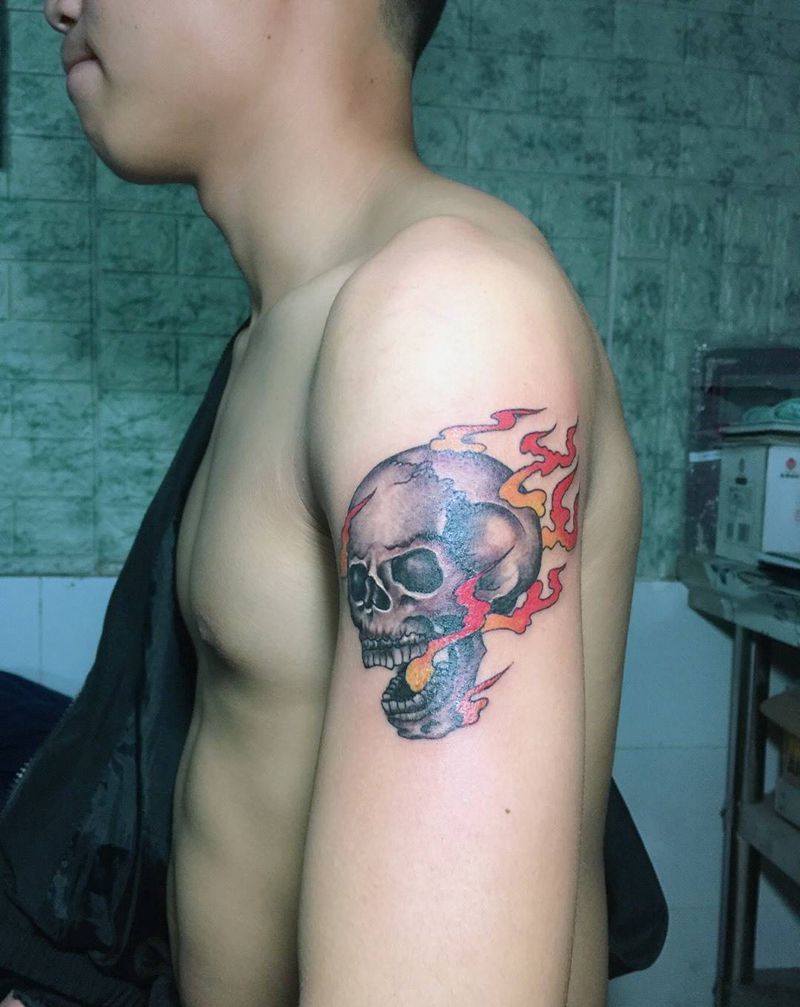 骷髅头纹身图片