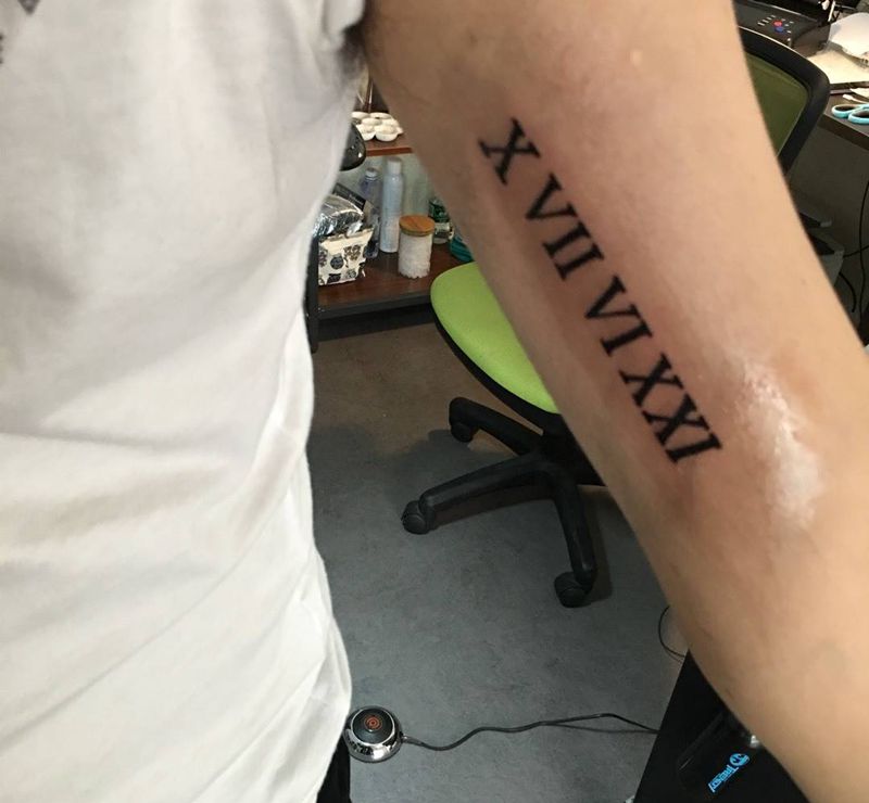 罗马数字纹身图片