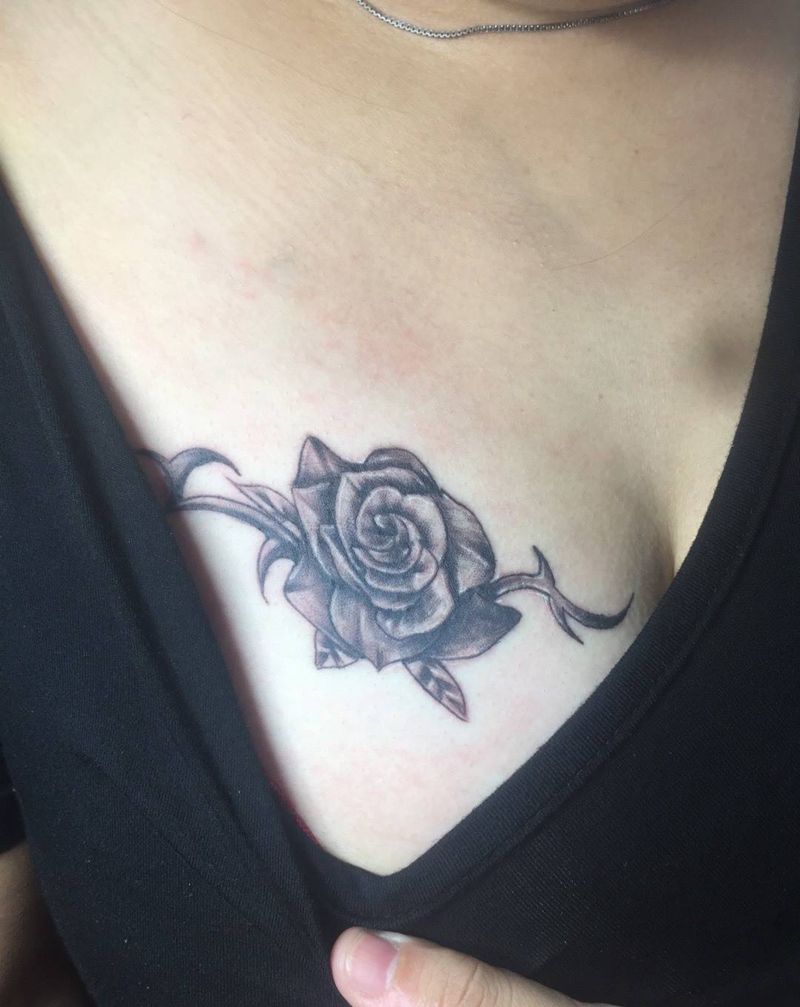 原创玫瑰纹身图片