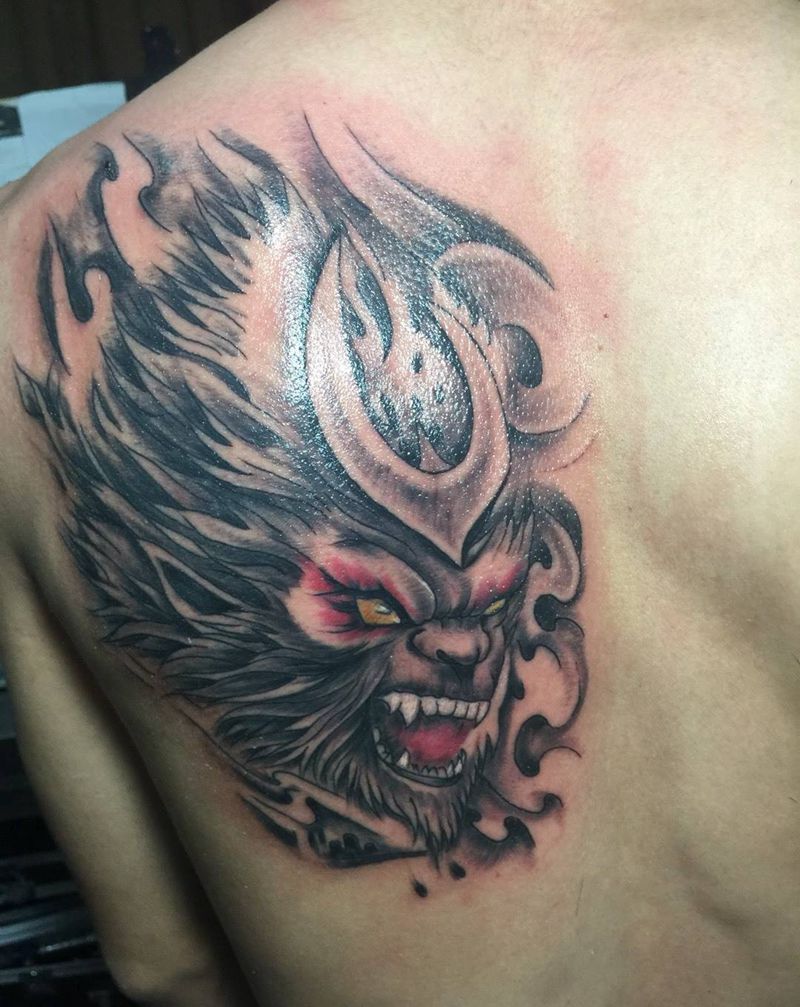 猴哥纹身图片