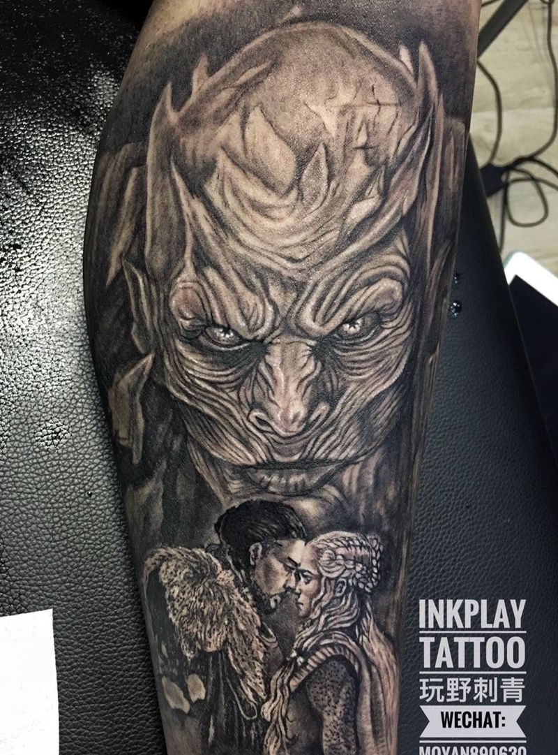 权力的游戏 夜王纹身图片