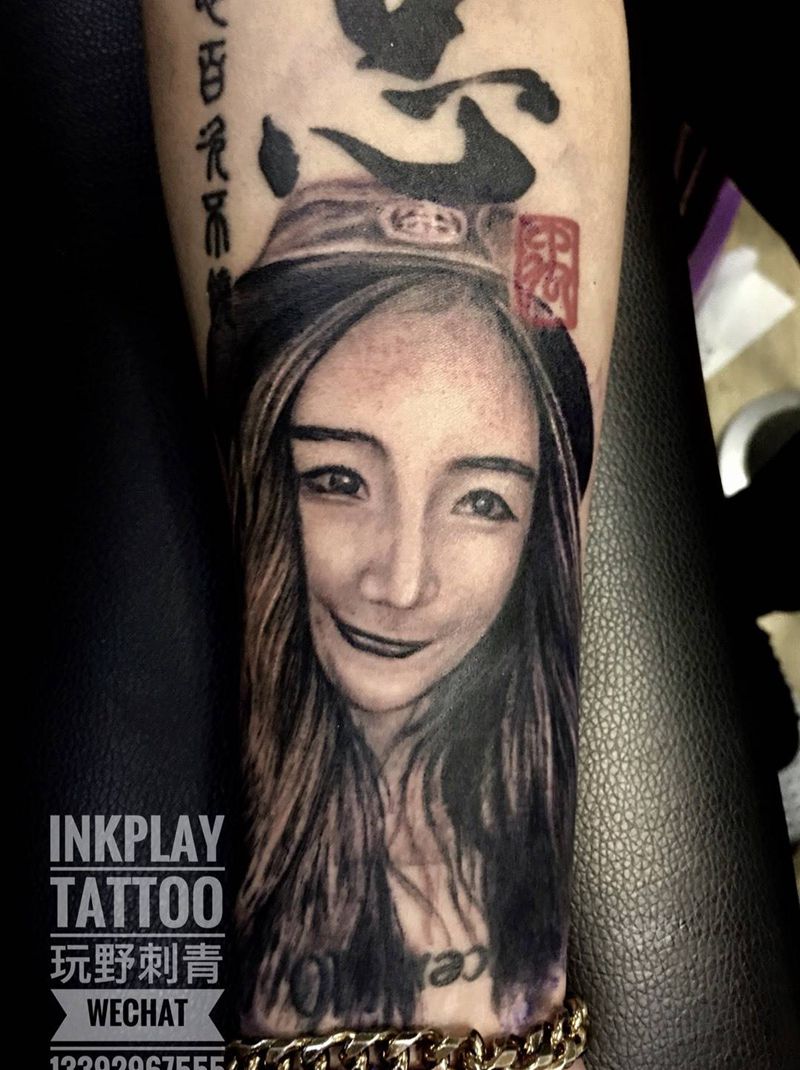 客户的老婆 把爱的人纹在身上也是个不错的选择纹身图片