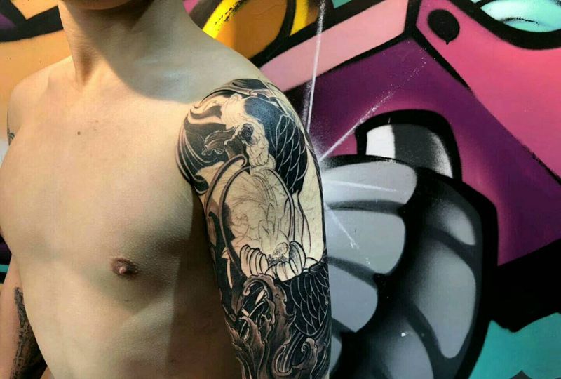 新传统纹身图片_手臂传统原创纹身图案