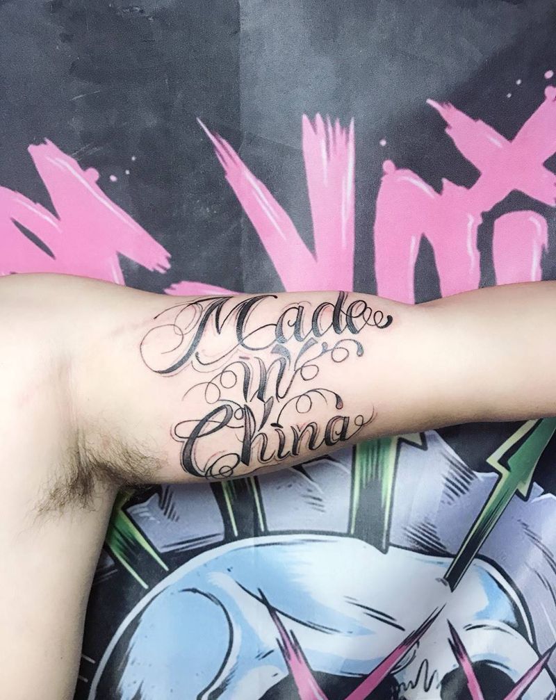 花体英文纹身图片