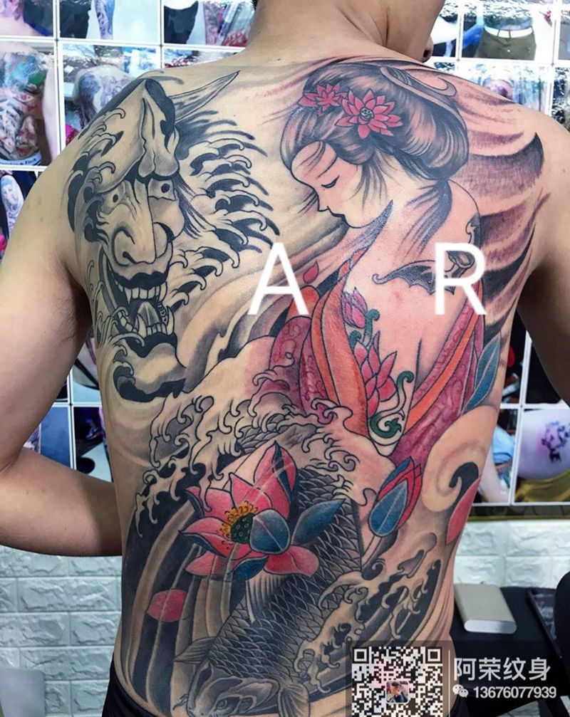 艺妓纹身图片