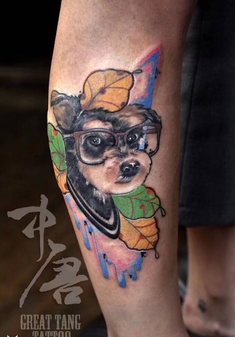 狗狗纹身图片