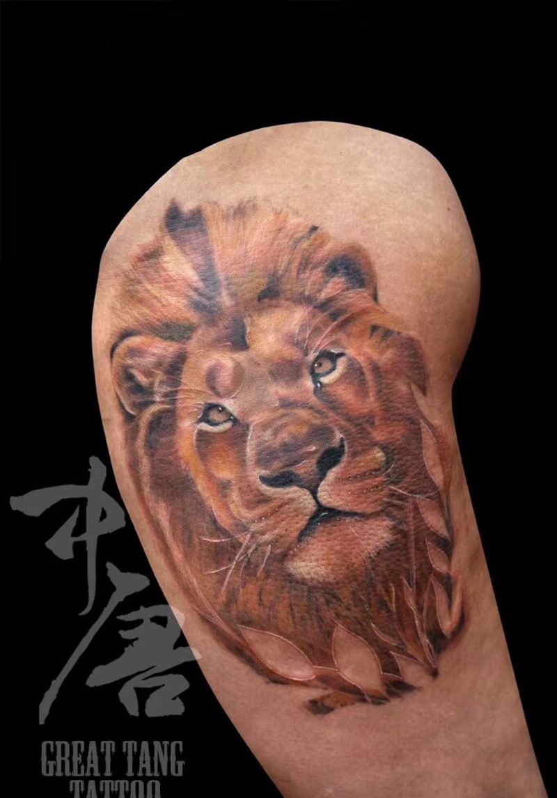 狮子纹身图片