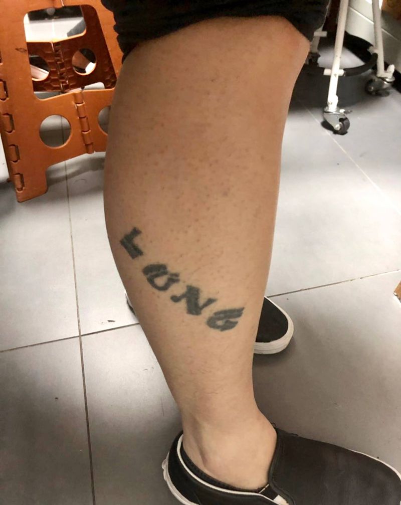 水彩泼墨遮盖纹身图片_腿部水彩水墨纹身图案