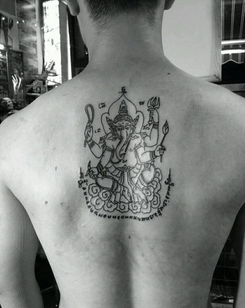 泰国象纹身图片