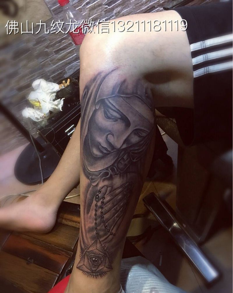 圣母玛利亚纹身图片