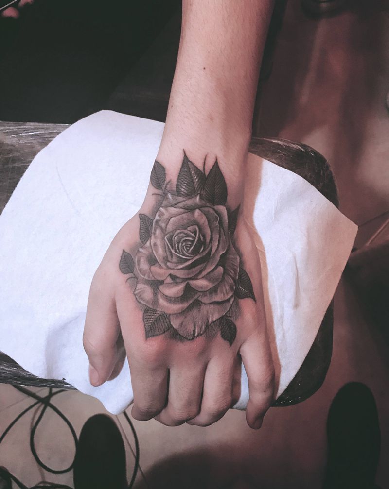 玫瑰花纹身图片