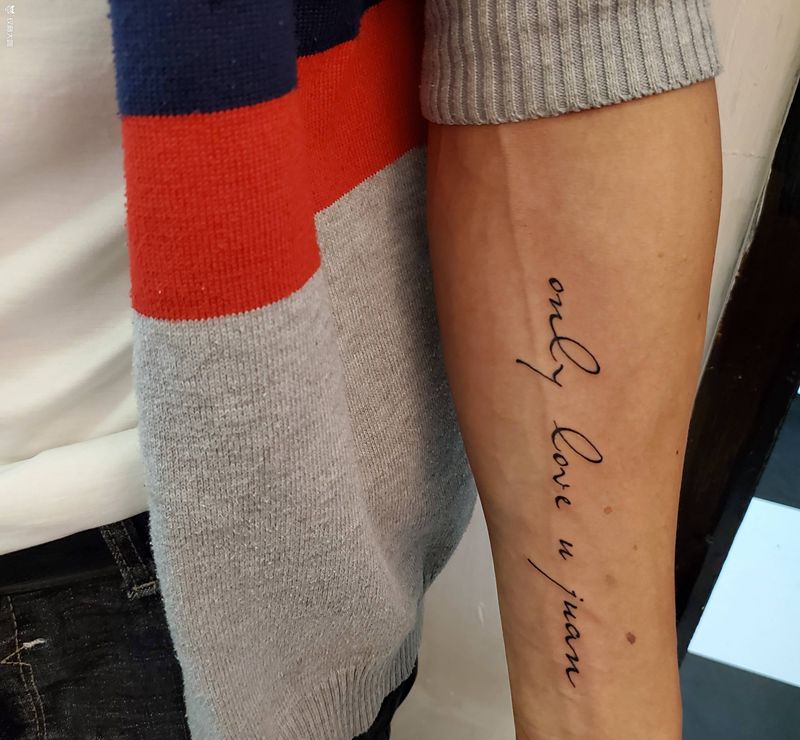 小英文纹身图片_手臂纹身图案