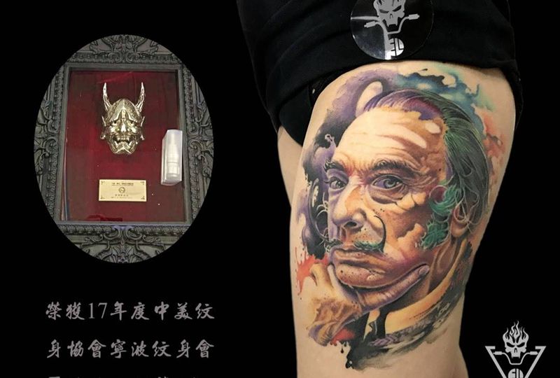 欧美彩色(达利)纹身图片_成品人物纹身图案