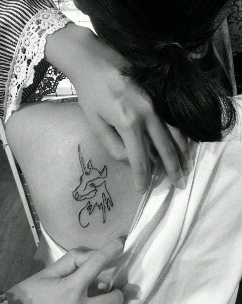 独角兽纹身图片