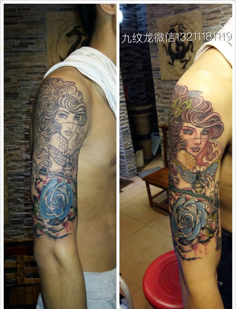 欧美彩色纹身图片