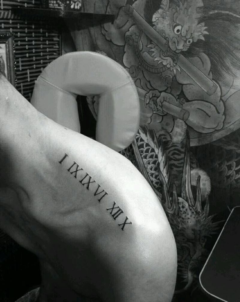 罗马数字纹身图片