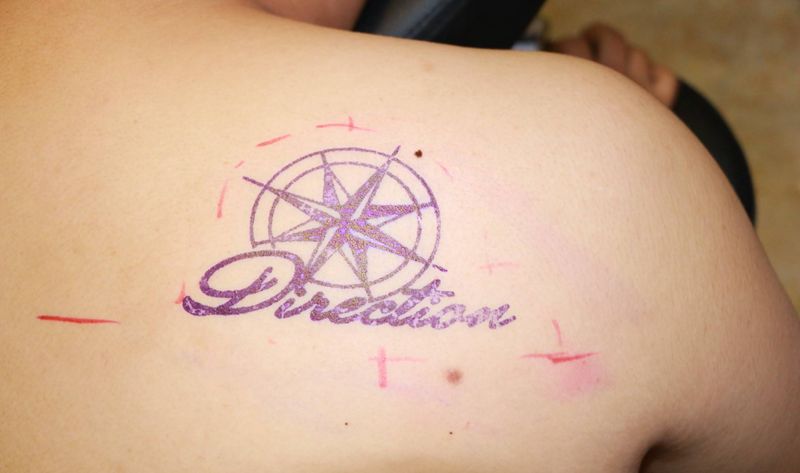 方向纹身图片