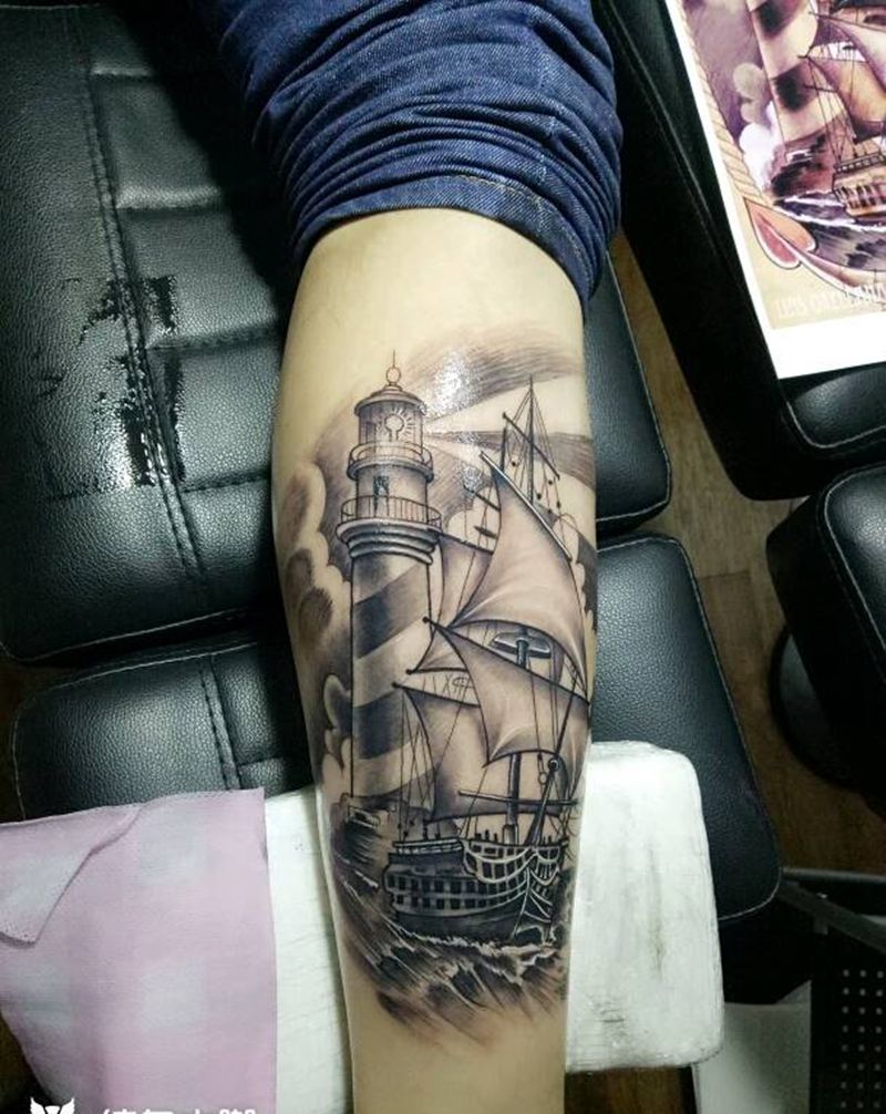 乘风破浪纹身图片