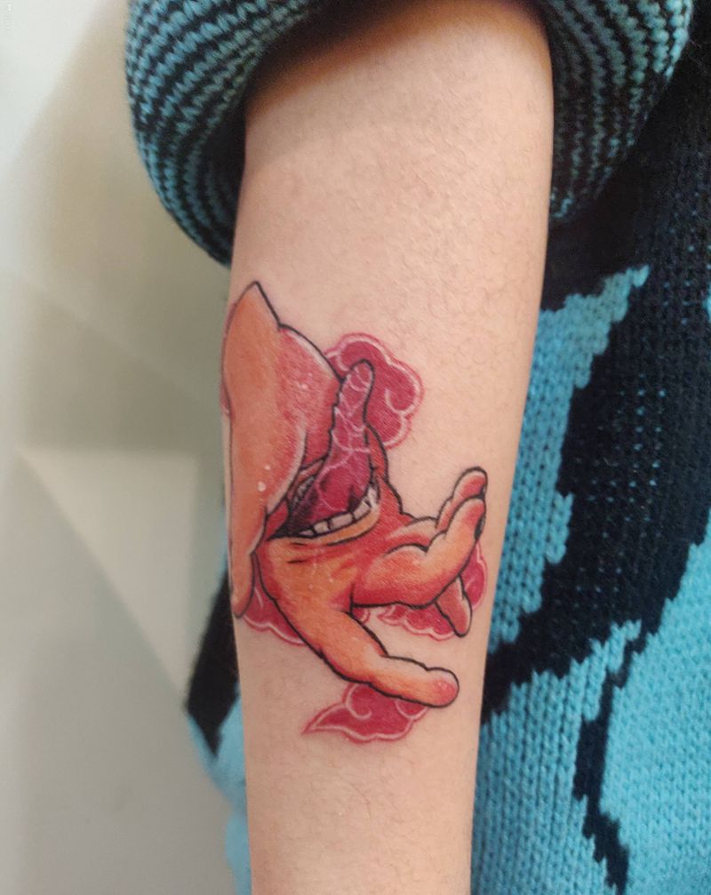 贪婪纹身图片_手臂New School纹身图案