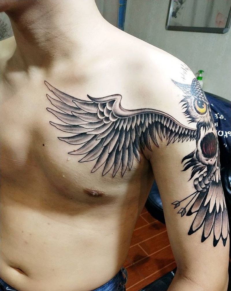 猫头鹰纹身图片